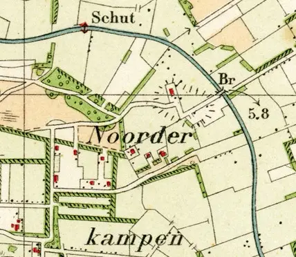 Oosterwolde - Historie - Buurtschap - kaartje - De Kaamp 1927